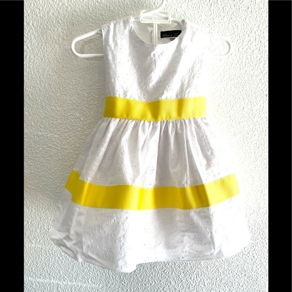 CHASE N’ LONDON white and yellow spring dress-12M - Picture 7 of 7